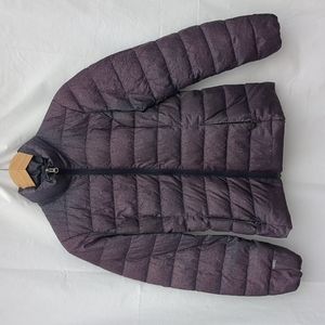 Eddie Bauer jacket down feathers grey plum purple colour XS